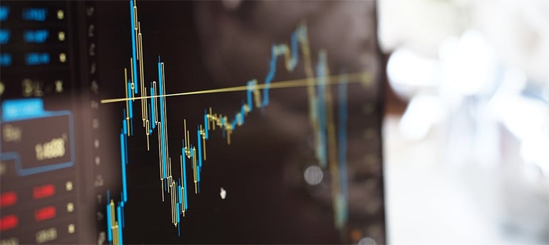 visualization of industrial real estate statistics on a screen